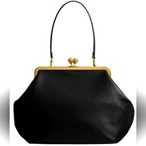 COACH Large Kisslock Frame Bag in Black